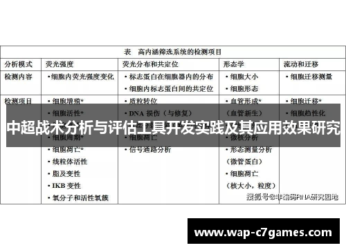中超战术分析与评估工具开发实践及其应用效果研究